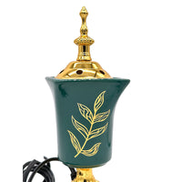 Plug-in Ceramic Incense Burner, Southeast Asian Style, Electroplated Finish