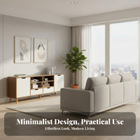 Contemporary Television Cabinet Multi-Functional TV Console with Storage Raised Design Storage Entertainment Center for Small Apartments, Bedroom