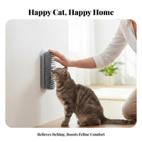 Collects Loose Hair Wall Corner Cat Massager Reduces Shedding Wall Corner Cat Brush Softer Bristles for Cats, Cabinet Corners, Indoors, Home