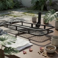 put up Mount Cargo Carrier Raised Side Rails put up Cargo Rack tube Frame Rear Luggage Rack Basket