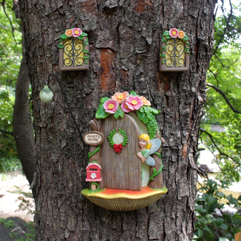 Resin Fairy Mailbox Ornament for Garden and Landscape