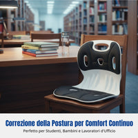 Ergonomic Lumbar Support Chair, Viscoelastic Foam Seat Pad, Office, Students