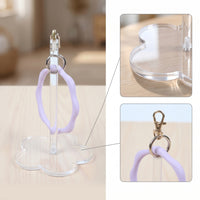 Upright Portable Yarn Holder with Hand Loop Compact Yarn Holder with Flower Base Handsunrestricted Craft Organizer Standing for Crocheters, Knitters, Crafters, Knitting, Crocheting, Traveling