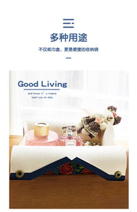 Light Luxury Oil Painting Rose Tissue Box, PU, Waterproof