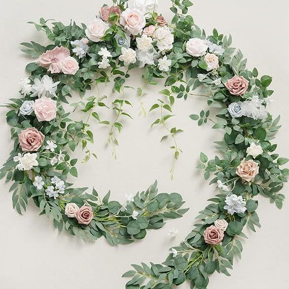 Wedding Table Arch Decorative Flowers with Christmas Willow Leaves