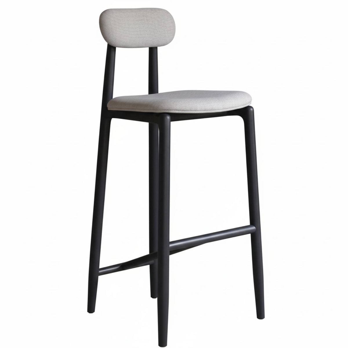 Wooden Seat Counter Stool urban aesthetic Bar Chair Nordic Design Curved Backrest for Adults, Reception Desk, Kitchen