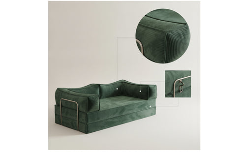 Convertible Foldable Sofa Bed Space-Saving Sofa Bed Compact Couch Sleek for Guests, Students, Small Apartments, Guest Rooms, Dorms