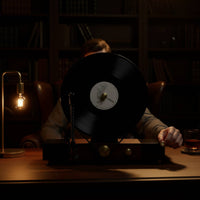 Vinyl Record Player Ornament Creative Retro Record Player Model Sculpture for Entryway Console