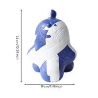 Cartoon Figurine Sculptural Resin Statue Textured for Sideboard, Art Collectors