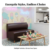 Wear-Resistant Tufted Banquette Set Waterproof Surface Restaurant Seating Minimalist Aesthetic Commercial Furnishing High-Density Foam for Cafe Owners, Diners, Dessert Shop, KTV Room, Bar, Lounge
