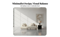 Minimalist Design Armless 2-Seater Sofa Italian aesthetic Armless Block Sofa Upholstered Living Room Seating Padded Seat for Apartment Dwellers, Guesthouse Owners, Homeowners, Small Spaces, Lounge Area, Bedroom