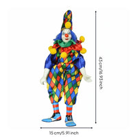 Dangling Leg Clown Doll Porcelain Head and Limbs Sitting Clown Shelf Ornament Souvenir Gift House Decoration for Collectors
