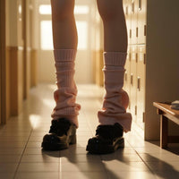 Ribbed 1/6 Scale Doll Socks Long Doll Leg Socks Slightly Wrinkled Miniature Knee-High Sock Wide Top