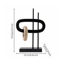 Minimalist Aesthetic Desk Decor Minimalist Geometric Loop Contemporary Design Loop Sculpture for Living Room, Showroom