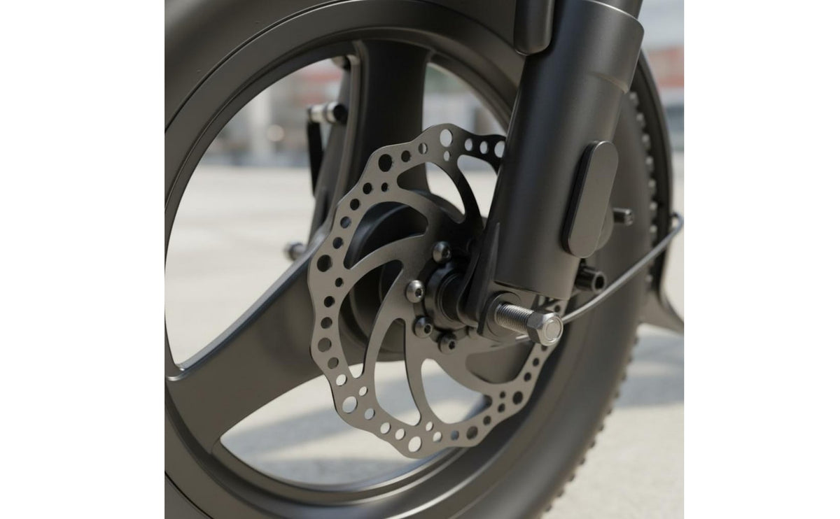 Portable Folding Electric Bike Double Disc Brakes Small Folding Electric Bike Compact Adult Electric Bicycle
