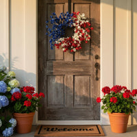 American Flag Azalea Wreath Festive Atmosphere Patriotic Floral Wreath