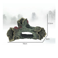 Tree Root Ornament Natural Wood-Look Aquatic Pets Hideout Cave Reddish Accents