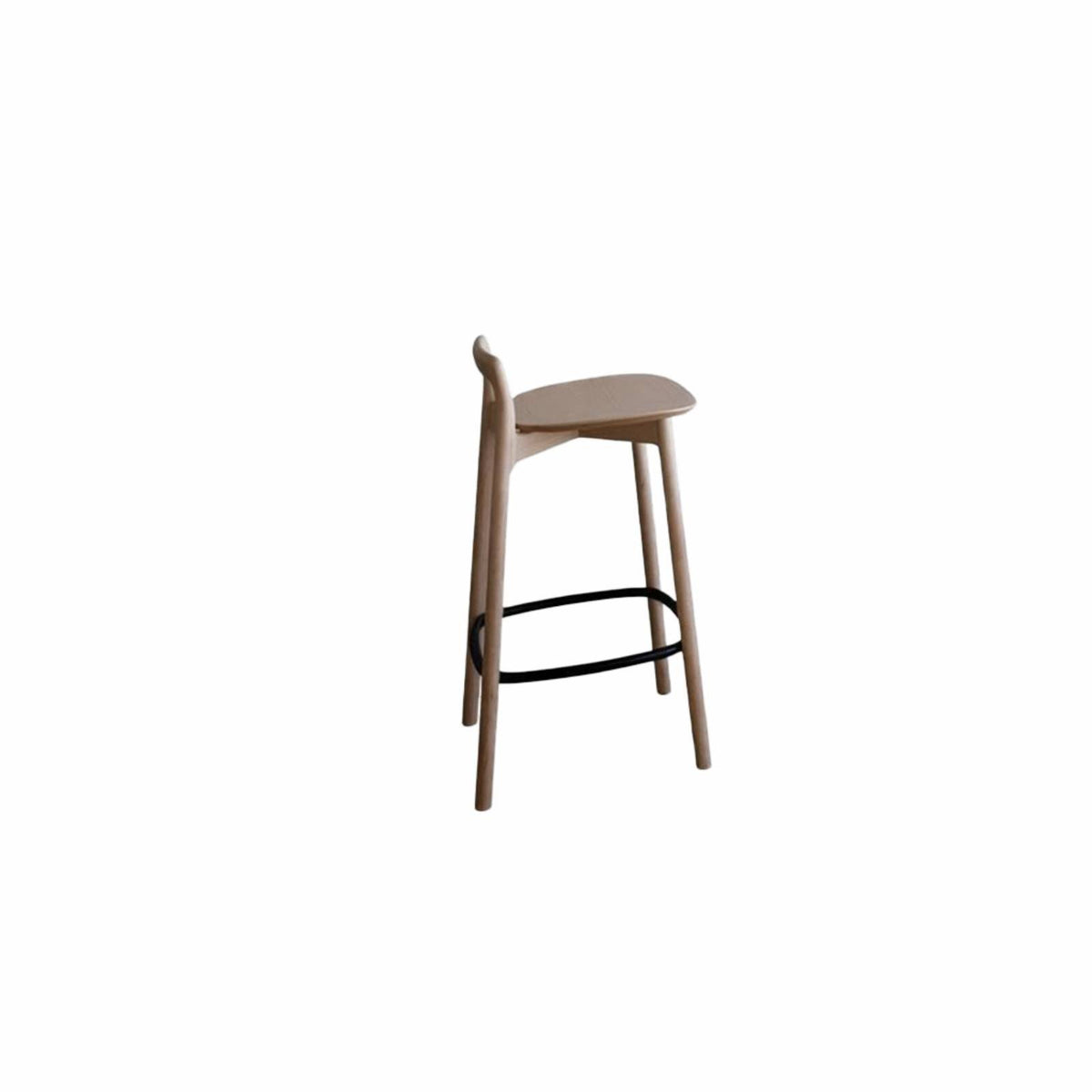 Counter Chair with Backrest Nordic design Bar Stool Stable Base Built-in Footrest for Kitchen Island