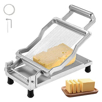 Commercial Bread and Cheese Slicer with 304 Stainless Steel Blade, Multifunctional Manual Cutting Machine