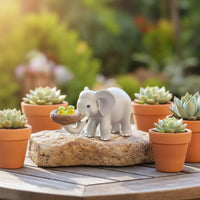 Elephant Bird Statue Hand-Painted Outdoor Decor Long-Lasting for Yard