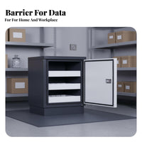 Anti Humidity-Resistant Fire Resistant Data Cabinet Secure Locking System Media Storage for Archivists, Businesses, Office, Bedroom, Closet