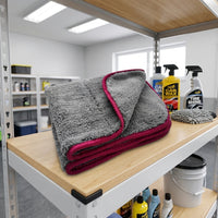 1000 GSM Car Drying Towel, Microfibre Towel for Car Cleaning Cloths, 42x48cm Dual-Sided Coral Fleece Towel, High Absorbency Washing Cloth