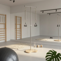 Pilates Ped-O-Pull Wood Base Exercise Gear Top Bar for Home Gym