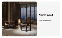 New Chinese design Z-Leg Armchair Mortise and Tenon Joint Dining Chair Ergonomic supportrest Seating Furniture contourd Armrests for Homeowners, Restaurant Owners, Design lovers, Tea Room, Hotel Lobby