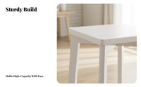Stacking Square Stool Ergonomic Height Stackable Square Seat Odor-Clear