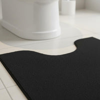 6 Pieces U-Shaped Toilet Mat Reusable Washable Toilet Floor Mat Trim to Fit