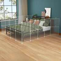 Pet Barrier Bedside Guard Transparent Panel Easy Install