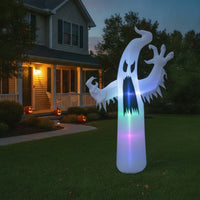 8FT Inflatable Specter with LED Giant Halloween Inflatable with Lights Self-Inflating Specter Built-in Lighting for Yard
