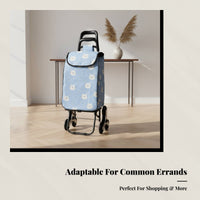 Cotton Linen Shopping Trolley, Foldable, Lightweight, Home, Stair Climbing