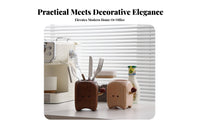 Solid Wood Utensil Cup Creative Gift Whimsical Desk Organizer Multi-Functional