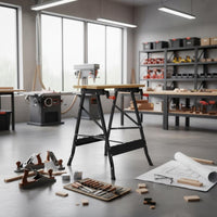 Multi-Functional Foldable Workbench Easy Setup Folding Work Table Heavy Duty Portable Work Table Lightweight for Woodworkers, DIY Enthusiasts, Hobbyists, Job Site, Garage