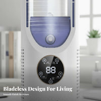 Cooling Mist Function Bladeless Desktop Fan Quiet Operation Desktop Spray Cooler 6 Speed Settings for Children, Bedroom, Office, Dorm Room