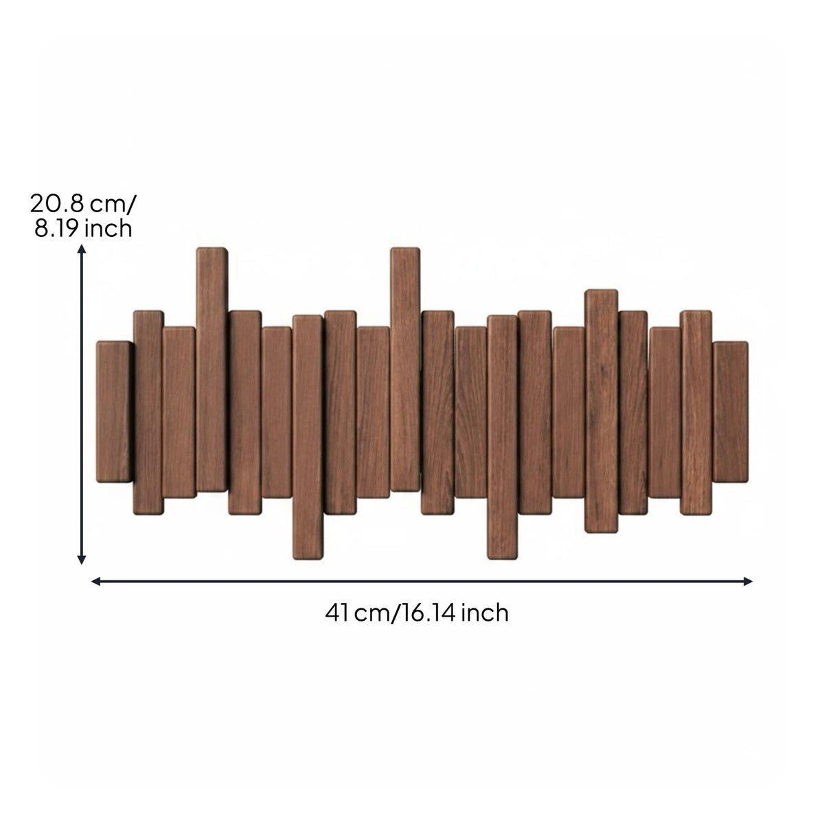 Key Coat Rack  Wood Wall-Attached Coat Hanger Creative Design Wooden Flip down Hook Rack for Entryway