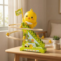 Electric Duck Climbing Stairs Toy Interactive Stair Climbing Toy with Ducks Play Set Battery Operated Musical for Toddlers