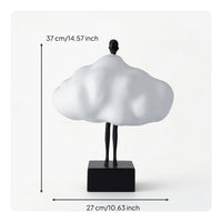 Cloud Figurine Modern Humanoid Statue Abstract for Entryway Table, Minimalists