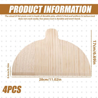 4-Pack Wooden Pizza Peel for Pizza Oven