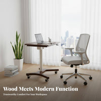 Adjustable Rolling Desk Easy Assembly Adjustable Rolling C-Table Slim Base