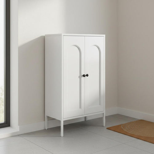 Steel Footwear Storage Unit Dust-Resistant Shoe Storage Cabinet Large Capacity Household Furniture for Apartment Dwellers, Families, Hallway, Bedroom