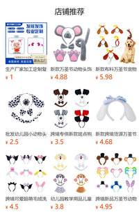 Easter Animal Headband Plush Dog Cartoon Cute Dalmatian Hair Hoop