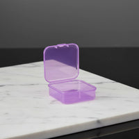 Bead Storage Container Transparent Mini Square Box Multipurpose Mini Clear Box for Manicurists, Crafters, Desktop Organization