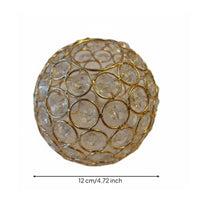 Metal Crystal Shade Decorative Glass Lamp Cover Crystal Lampshade Easy to Clean Spherical Overhead Shade