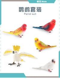 Realistic Parrot Bird Figurine Static Decoration Toy for Desktop