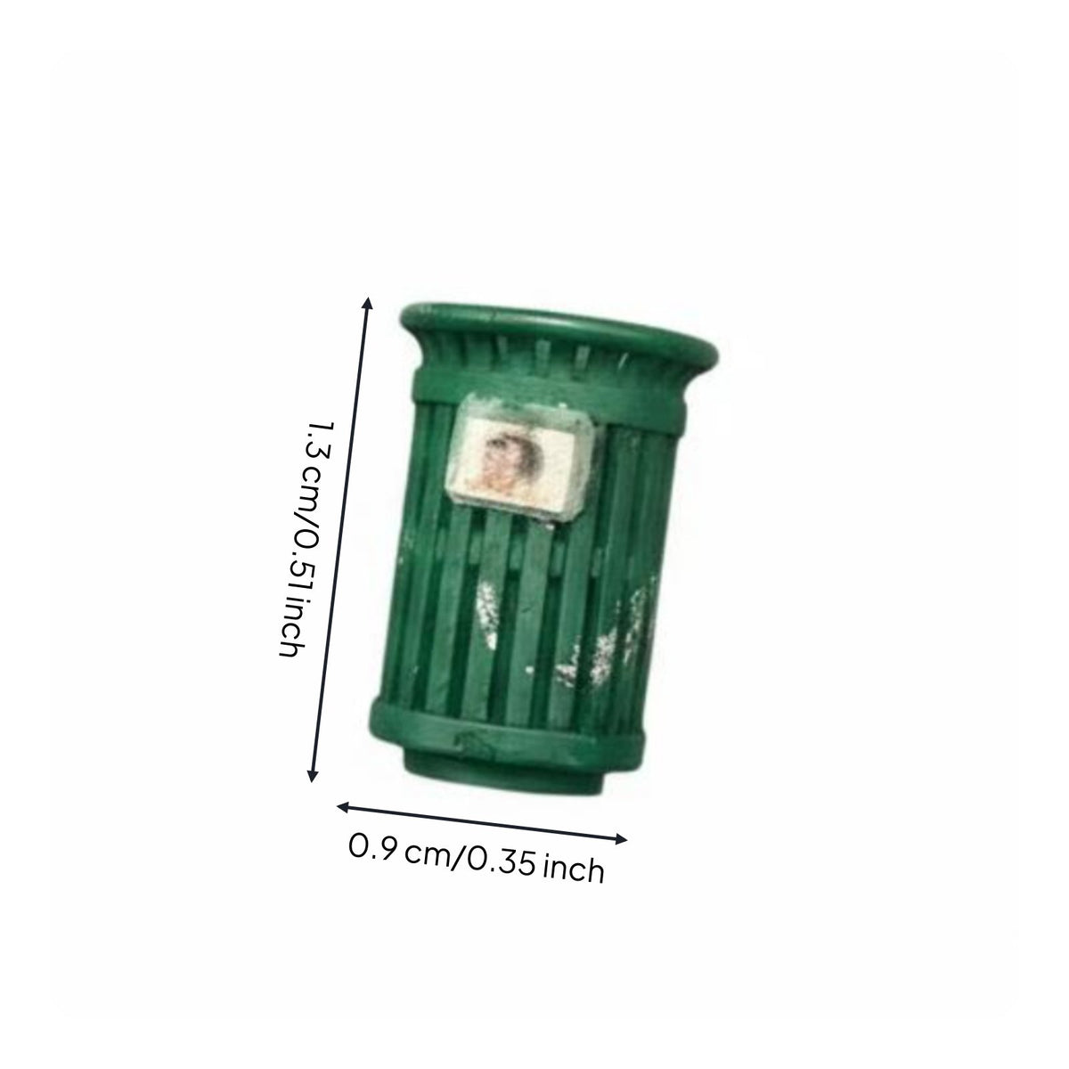1/64 Scale Trash Can Highly Detailed 1/64 Scale Garbage Can Weathered Finish Resin Diorama Props for Hobbyists