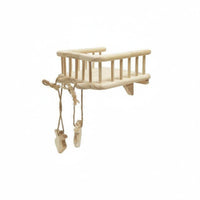 Natural Wood Wooden Rabbit Castle Polished Polished Edges Bunny Playhouse with Slide Sturdy Construction Guinea Pig Activity Fort Easy to Clean for Chinchillas, Playpen
