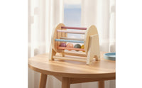 Tabletop Wooden Rolling Drum Early Learning Educational Toy Developmental Rotating Drum Toy Rainbow for Classroom