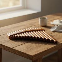 Bamboo Panpipes with Bag Curved Panpipes Wind Instrument for Students